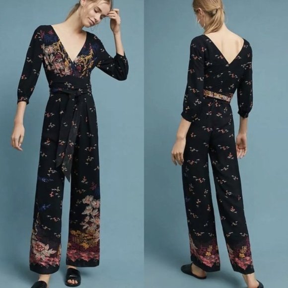 Anthropologie Featherbone Nara Floral Jumpsuit - Picture 1 of 16
